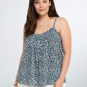 Torrid Floral Pintuck Georgette Cami